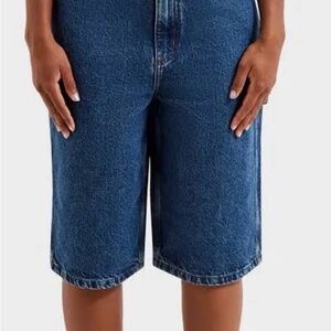 Women's Blue Denim Bermuda Shorts